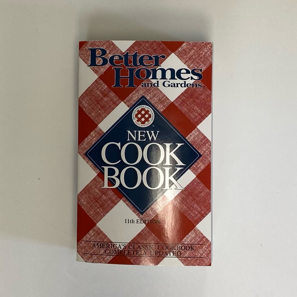 Paper back Better Homes and Gardens New Cook Book 11th edition.